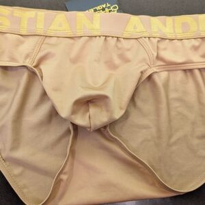 Andrew Christian Gold Briefs Size Medium NWT